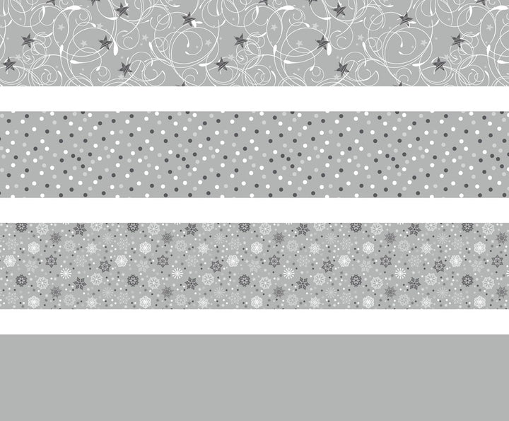 Heyda Faltstreifen für Fröbelsterne – 3er Set - rot, silber und gold mit je 96 Streifen in 1x30cm un