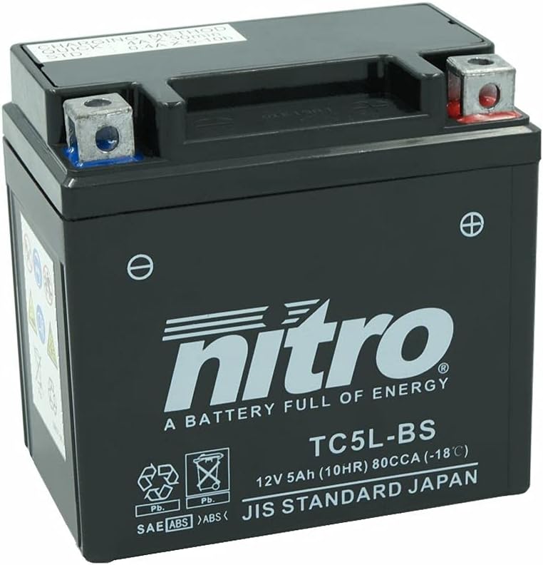 NITRO YTC5L-BS -N- Batteries, Schwarz (Preis inkl. EUR 7,50 Pfand)