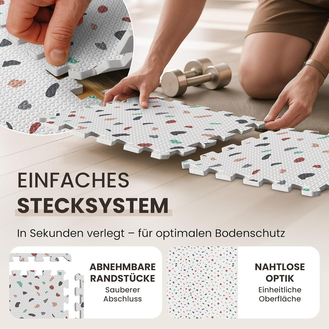 Schutzmatten Bodenschutzmatte Set Sportmatte Gymnastikmatte Puzzlematte: Puzzle Sportgeräte Matte Fi