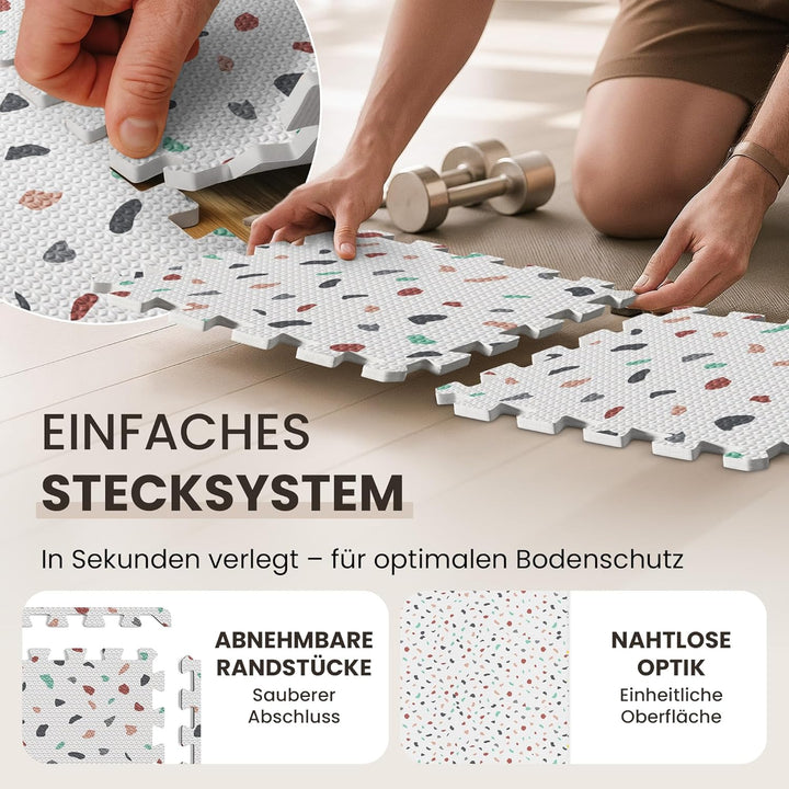 Schutzmatten Bodenschutzmatte Set Sportmatte Gymnastikmatte Puzzlematte: Puzzle Sportgeräte Matte Fi