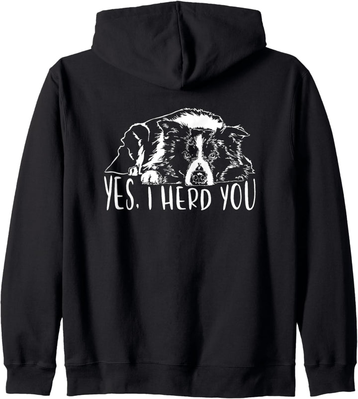 Border Collie I herd you Hütehund Hunde lustiger Hundespruch Kapuzenjacke