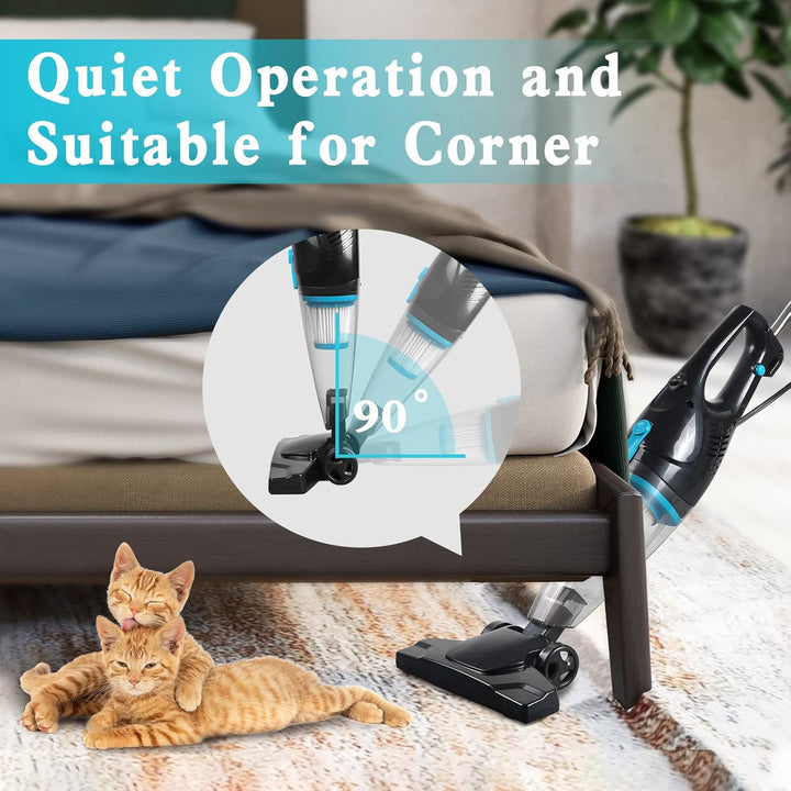 Intercleaner Staubsauger mit Kabel, starke Saugleistung 15KPa mit 400W Motor, 12-in-1 Leichter beute