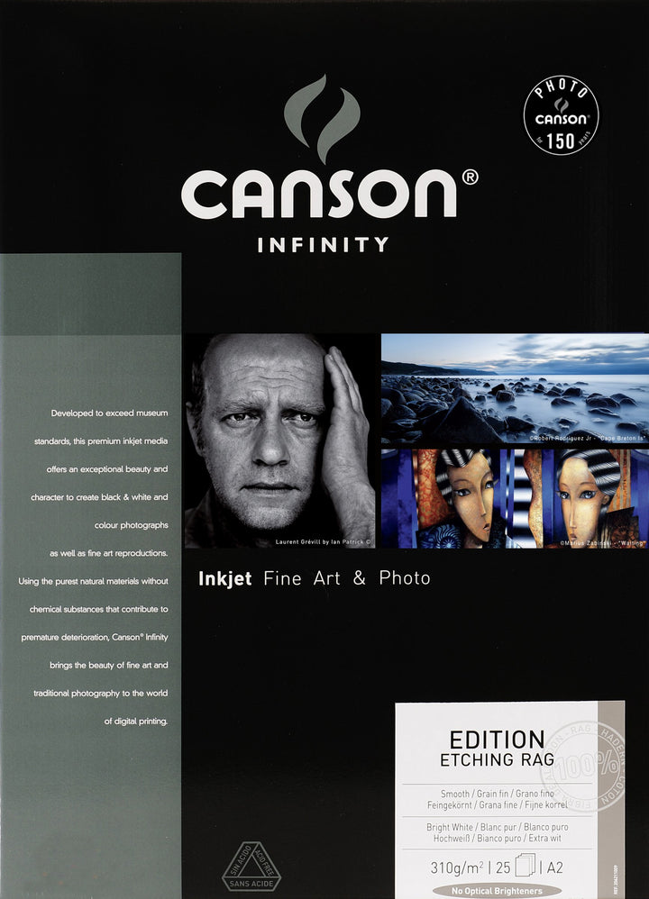 Canson 206211009 Edition Etching Rag Box, Photopapier, A2, A2