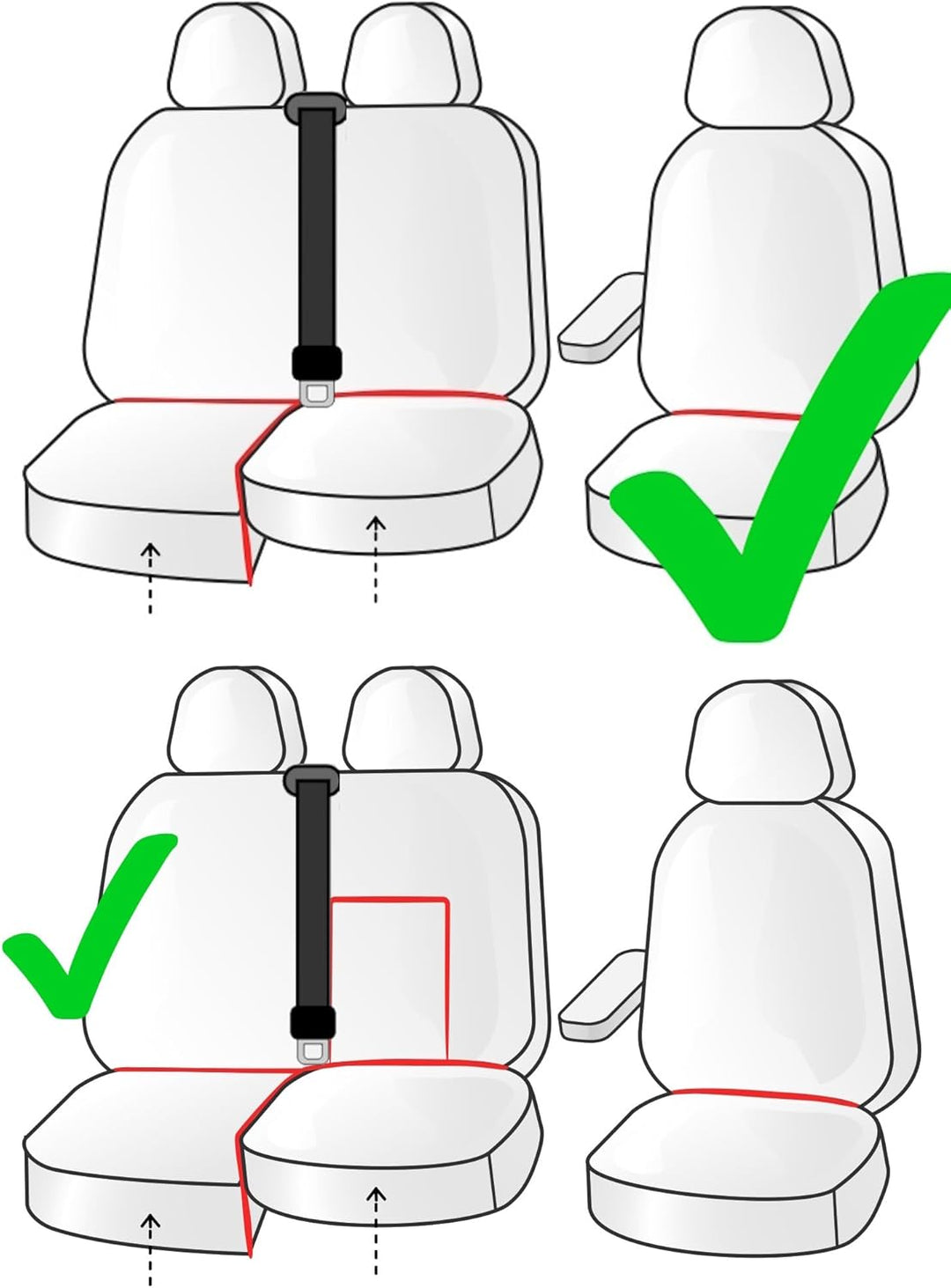 Z4L Sitzbezüge passend für T7 Transporter/Caravelle ab 2025 3 Sitzer - Polyester Schwarz, Grau, LUX