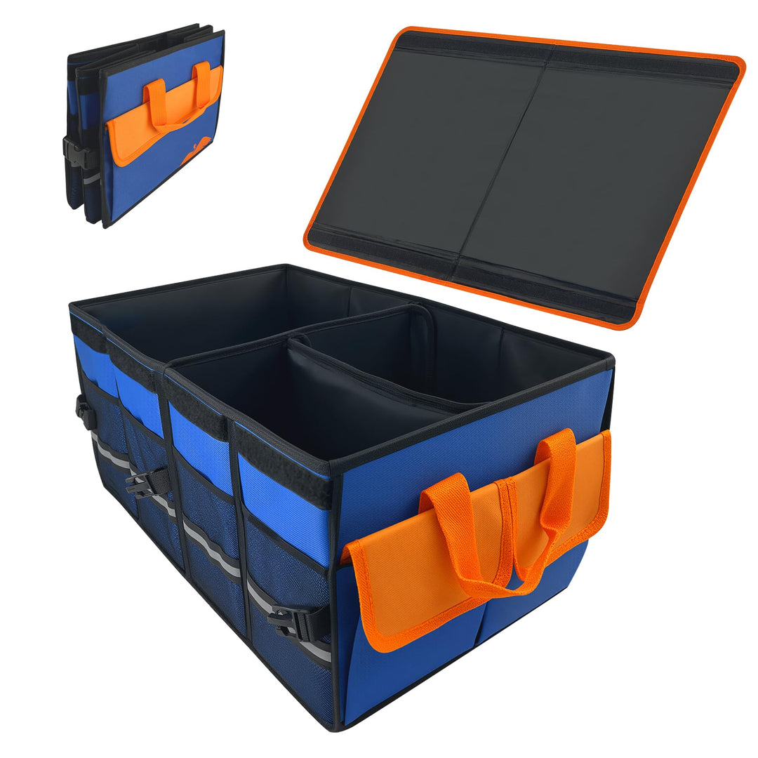 Premium Auto Kofferraumtasche mit Deckel, Praktisch 600D Oxfordstoff Kofferraum Organizer, Wasserdic