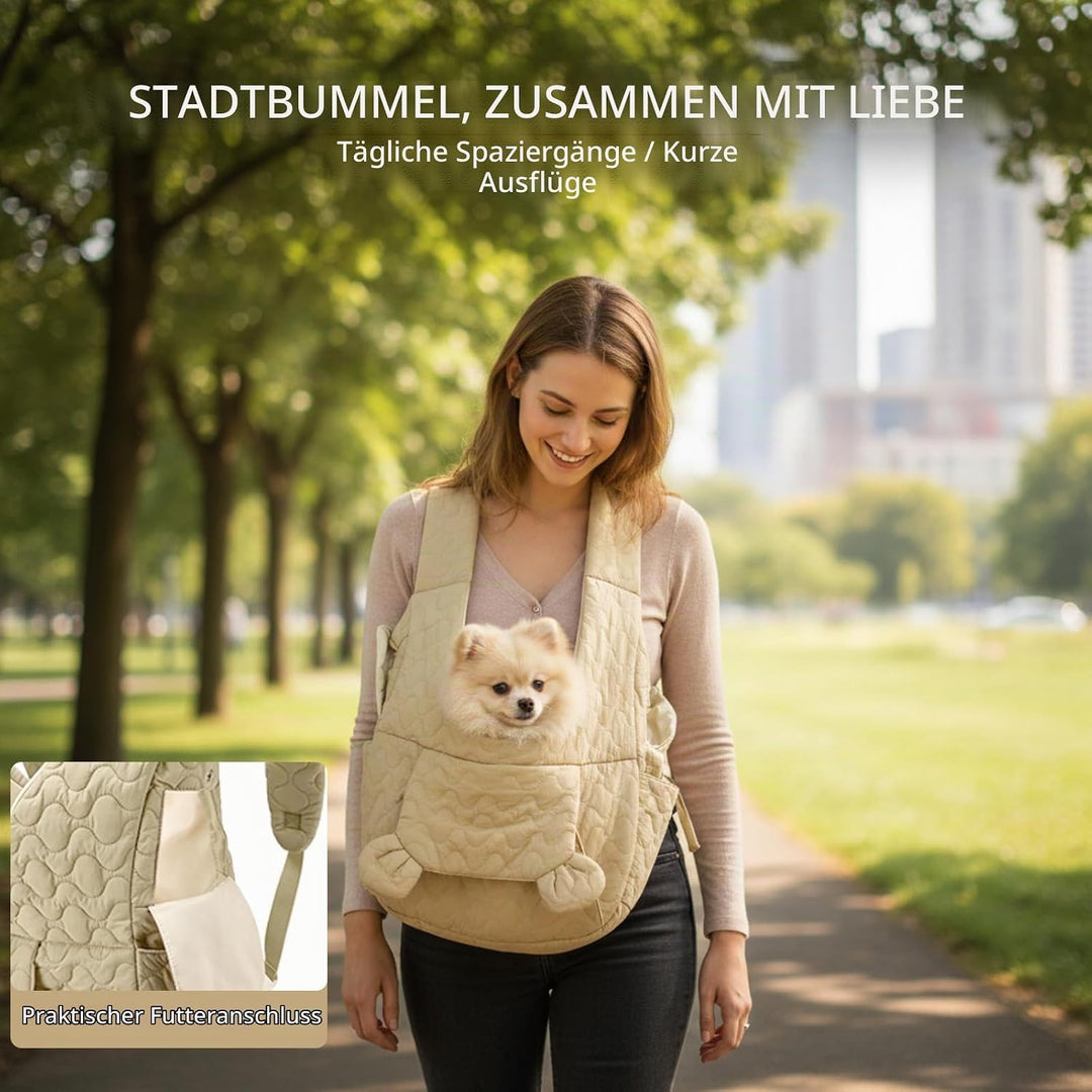 Hunderucksack, Hundetasche für Kleine Hunde 10kg, Hundetragetasche mit verstellbarem Schultergurt zu