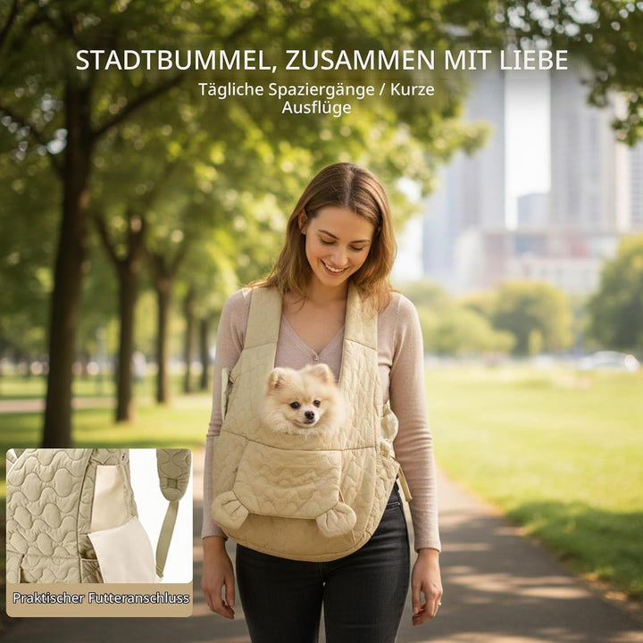 Hunderucksack, Hundetasche für Kleine Hunde 10kg, Hundetragetasche mit verstellbarem Schultergurt zu