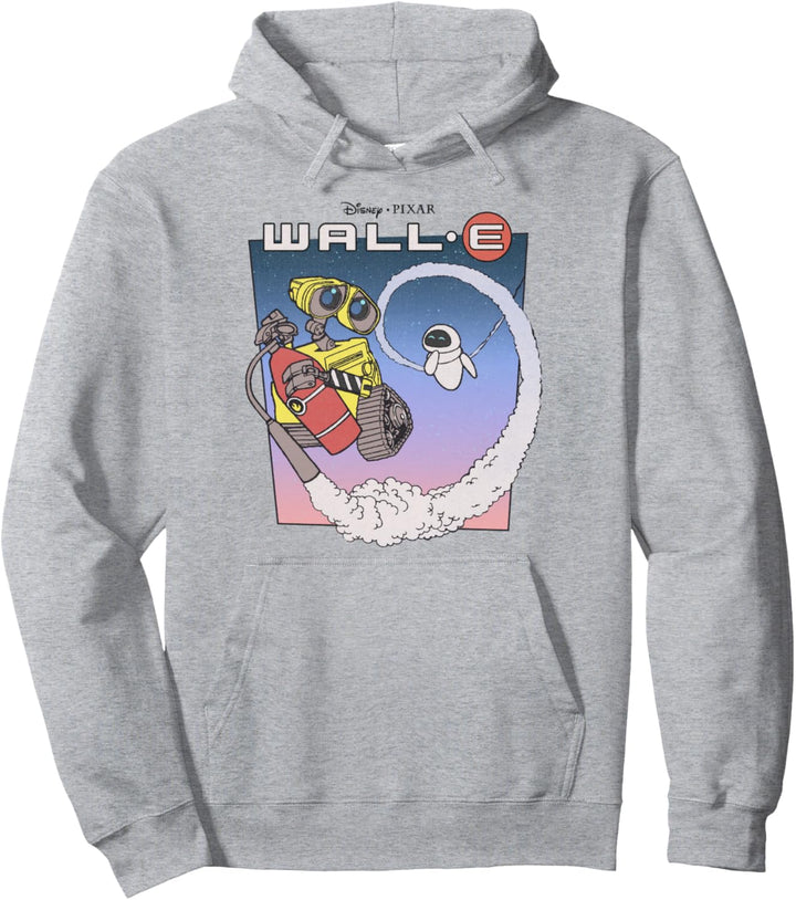 Disney Pixar Wall-E And Eve Cartoon Poster Pullover Hoodie
