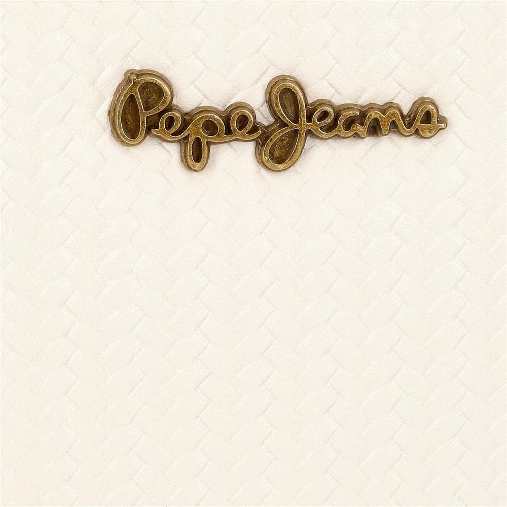 Pepe Jeans Lena Geldbörse drei Fächer weiss 17,5 x 9,5 x 2 cm Kunstleder Weiss dreifache Geldbörse,