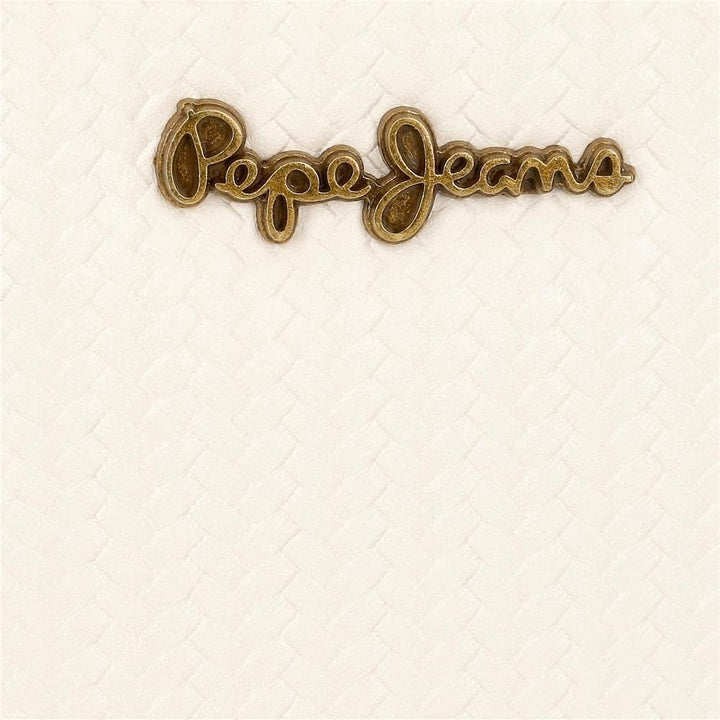 Pepe Jeans Lena Geldbörse drei Fächer weiss 17,5 x 9,5 x 2 cm Kunstleder Weiss dreifache Geldbörse,