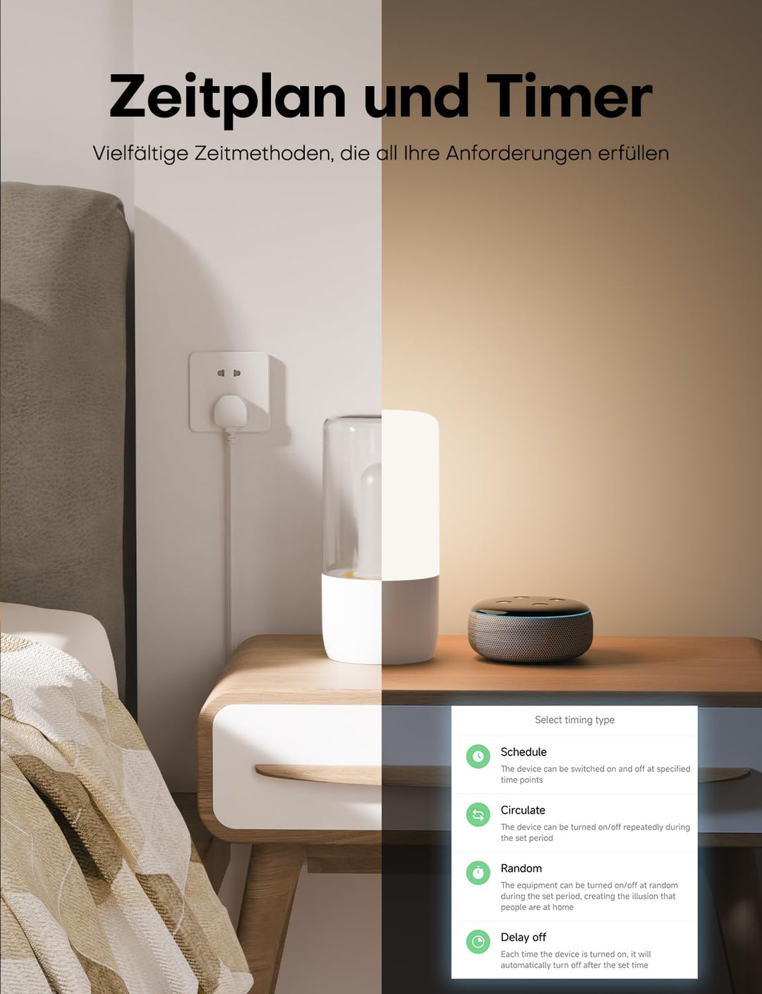 Maxcio Smart Steckdose Modul mit Strommessung 16A 3680W, Stromzähler Steckdose mit Zeitschaltuhr, St