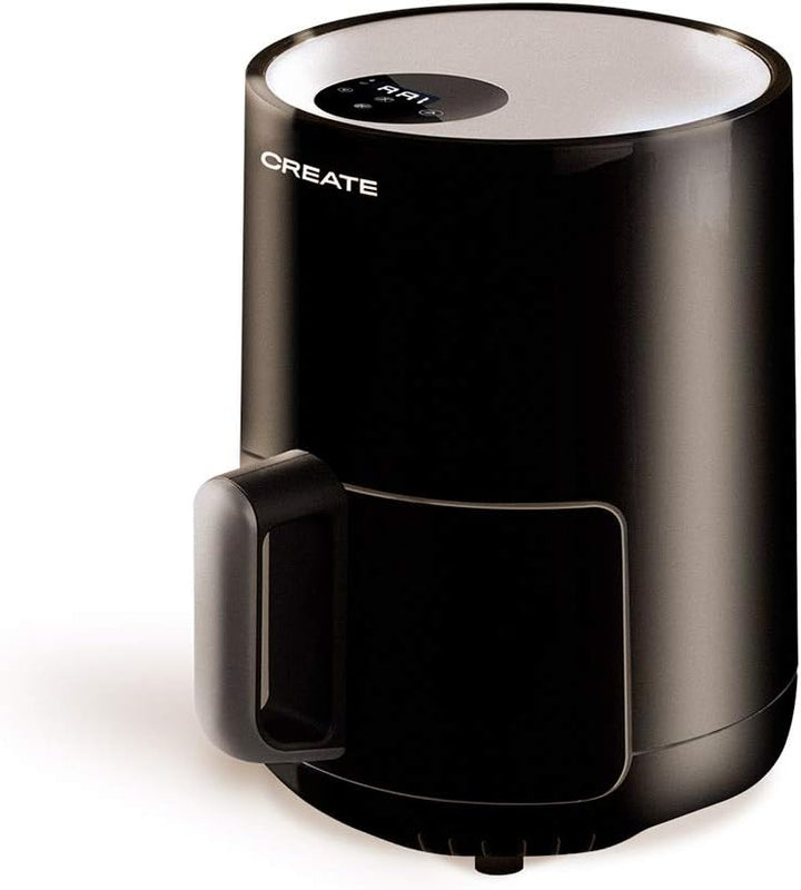 CREATE/FRYER AIR/Heissluftfritteuse 1.5L Schwarz/Antihaft-Korb, automatische Abschaltung, BPA-frei,