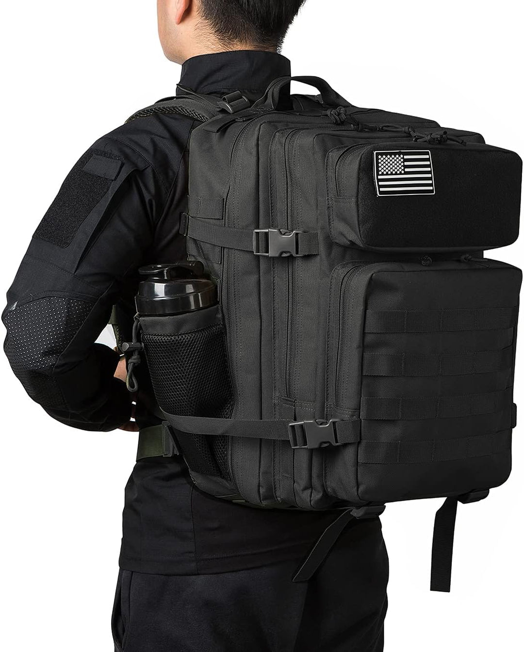 QT&amp;QY Taktischer MilitäR Rucksack Herren Gross 25l/35l/45L Bundeswehr Rucksack 3 Tage Molle Armee Ru
