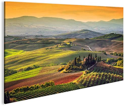 islandburner Bild Bilder auf Leinwand Toskana V5 Italien Landschaft 1p XXL Poster Leinwandbild Wandb