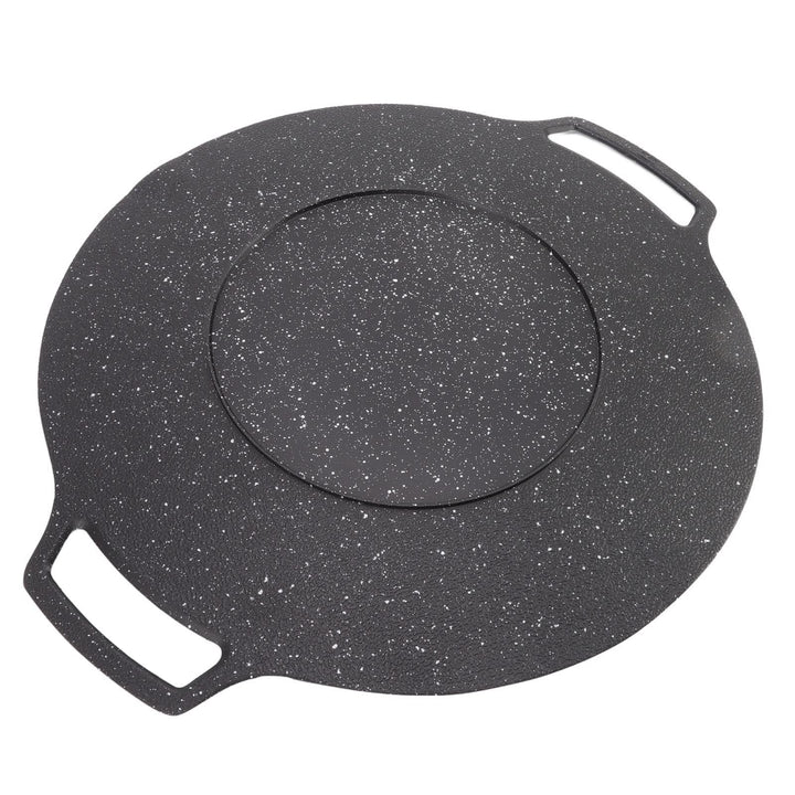 Koreanische Grillplatte, Rund Gusseisen Grillplatten BBQ-Grill Antihaft-Grill Gusseisenpfanne Grill