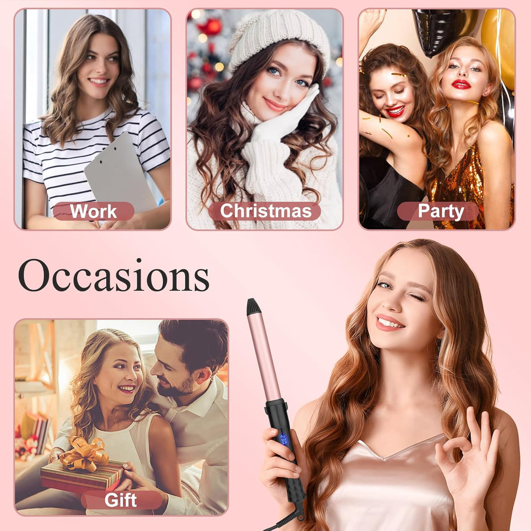 Lockenstab, 25mm konischer Lockenstab für enge & Wellen, Schnelles Aufheizen 120-230°C Dualspannung