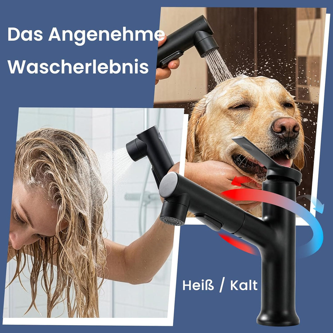 Trintion Wasserhahn Bad-Mischbatterie, Waschtisch-Einhebelarmatur Waschtischarmatur Armatur für Wasc