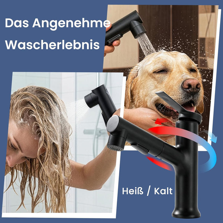 Trintion Wasserhahn Bad-Mischbatterie, Waschtisch-Einhebelarmatur Waschtischarmatur Armatur für Wasc