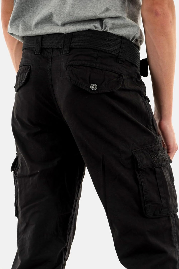 Schott NYC Herren Klassische Hose 28W Schwarz, 28W Schwarz