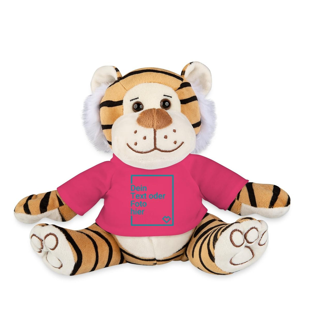 Spreadshirt Tiger Kuscheltier Selbst Gestalten Mit Foto Oder Text | Plüschtier Personalisiert Plüsch