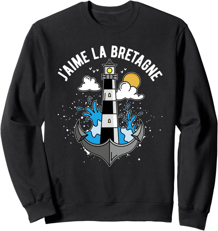J´aime La Bretagne Flagge Urlaub Bretonen Frankreich Sweatshirt