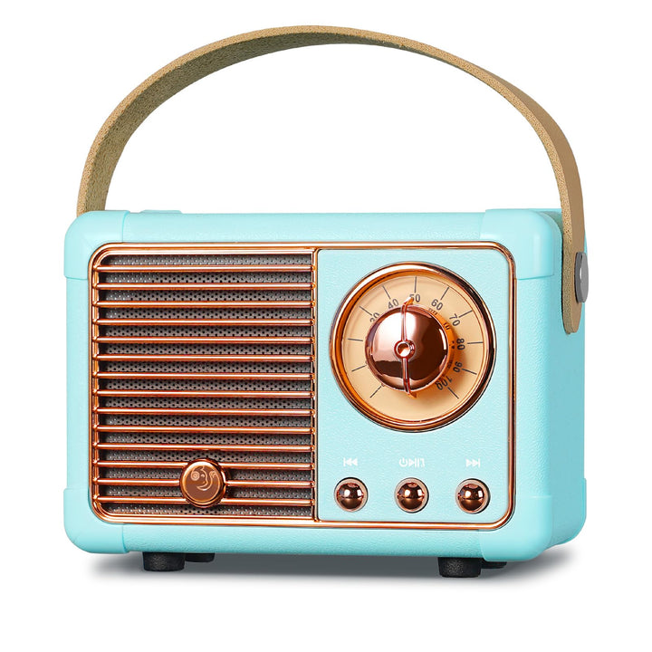 PRUNUS J-999 Mini Bluetooth Lautsprecher Mit Radio FM, Retro Wiederaufladbarer Speaker, Bluetooth 5.