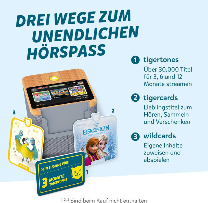 tigermedia tigerbox Touch Plus grau mit extra Langer Akkulaufzeit und Bluetooth Kopfhöreranschluss,