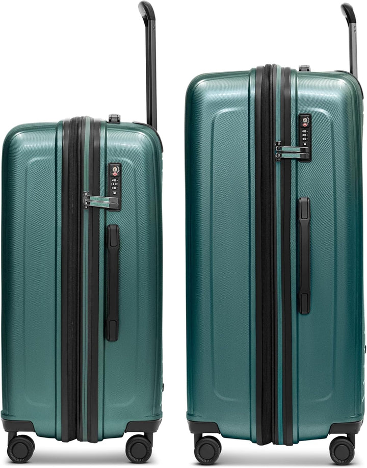 REDOLZ Hartschalen Koffer-Set 2-teilig M + L | 46 x 30 x 66 cm, 52 x 34 x 77 cm, Dehnfalte, Polyprop