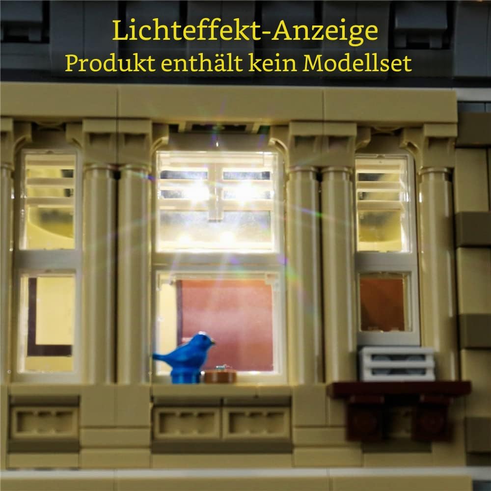 GEAMENT LED Licht-Set Kompatibel mit Lego Polizeistation (Police Station) - Beleuchtungsset für Crea