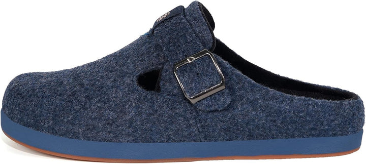 Sisttke Hausschuhe Damen Herren Filzpantoffeln Unisex Winter Geschlossen Pantoffeln mit Wechselfussb