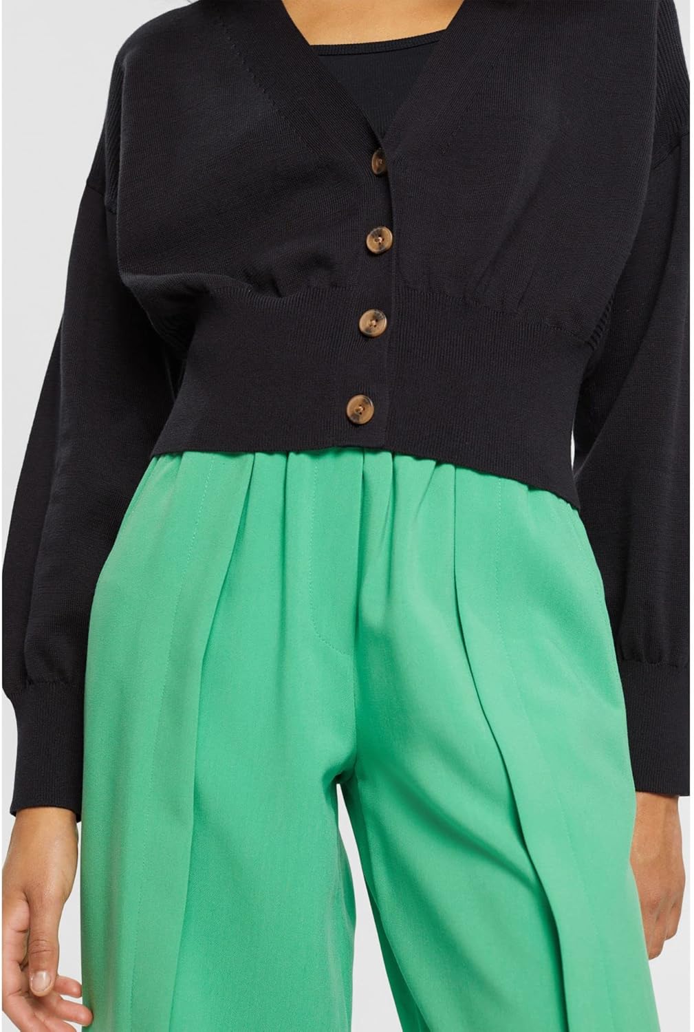 ESPRIT Damen Strickjacke L 001/Black, L 001/Black