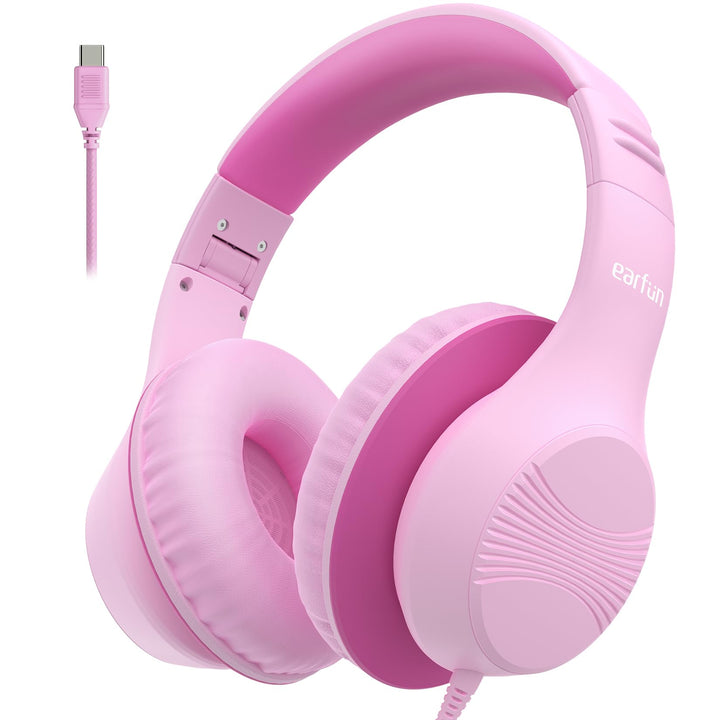 EarFun Kinder Kopfhörer mit USB-C Kabel, 85dB Lautstärkenbegrenzer, Komfortables Tragen, Hi-Fi Klang