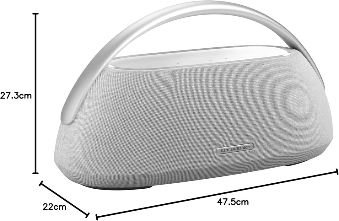 Harman Kardon Go + Play 3 Bluetooth Box in Grau – Tragbarer Lautsprecher mit 8-Stunden-Akku und kräf