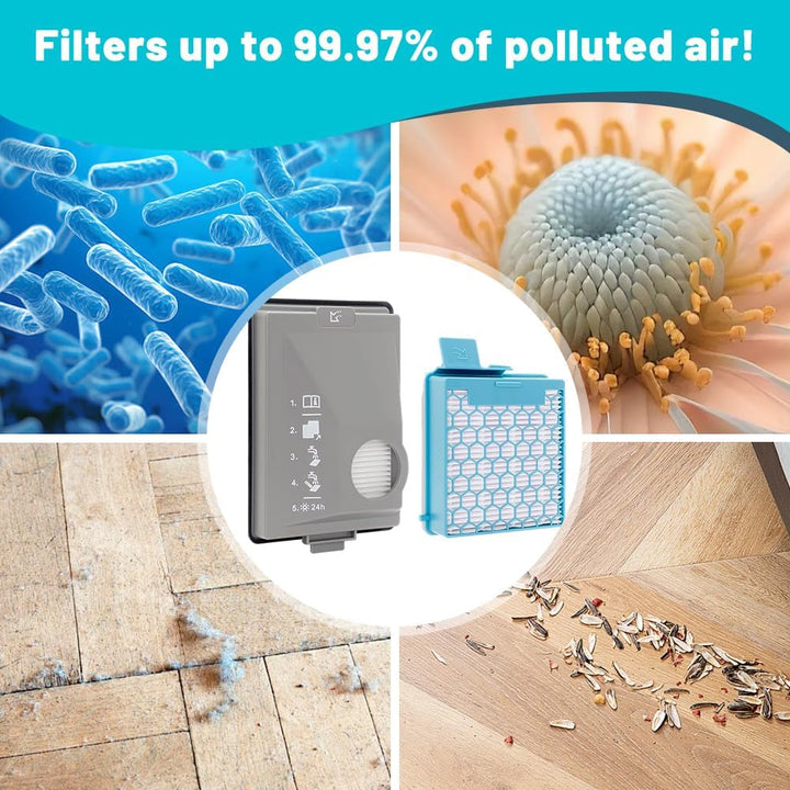 Filter Set kompatibel mit Miele Boost CX1 HEPA Filter & Feinstaubfilter, Ersatzfilter Set inkl. SF-H