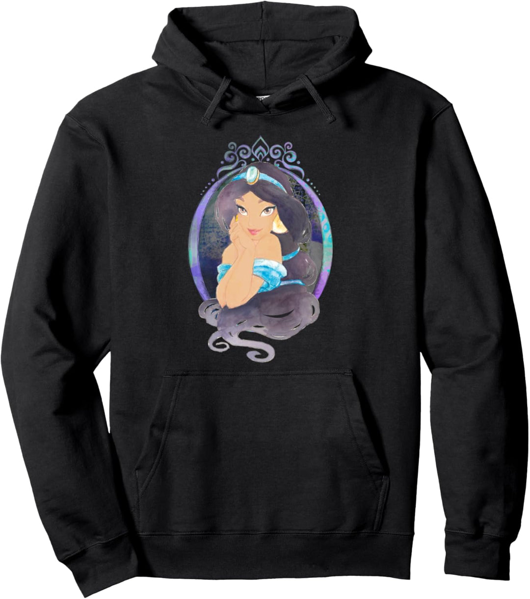 Disney Aladdin Jasmine Oval Watercolor Portrait Pullover Hoodie