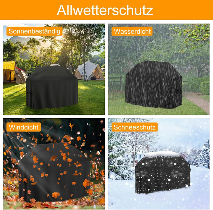 Grillabdeckung Wetterfest 133 x 67 x 110 cm für Enders Cosmo 3/San Francisco 3, wasserdichte Grillab