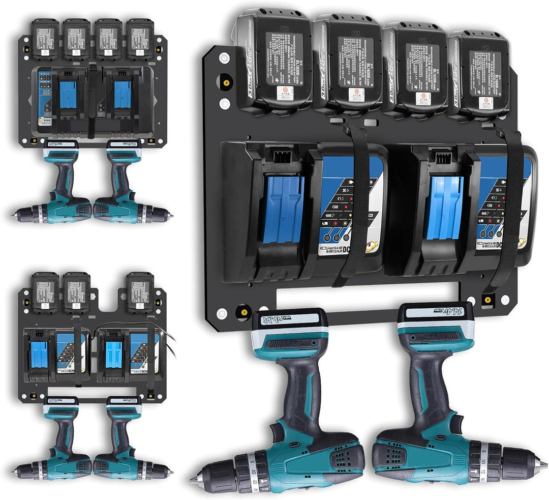 Wandhalterung für Makita ,Akku halterung für makita 4er Akkuhalter ,14,4V/18V Anwendbar auf makita w