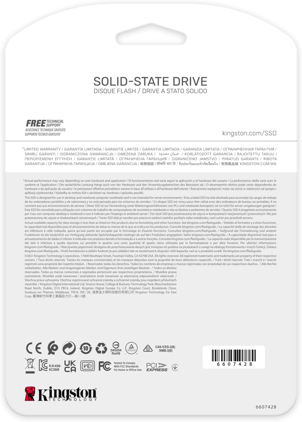 Kingston KC3000 PCIe 4.0 NVMe M.2 SSD - Hochleistungsspeicher für Desktop- und Laptop-PCs -SKC3000S/