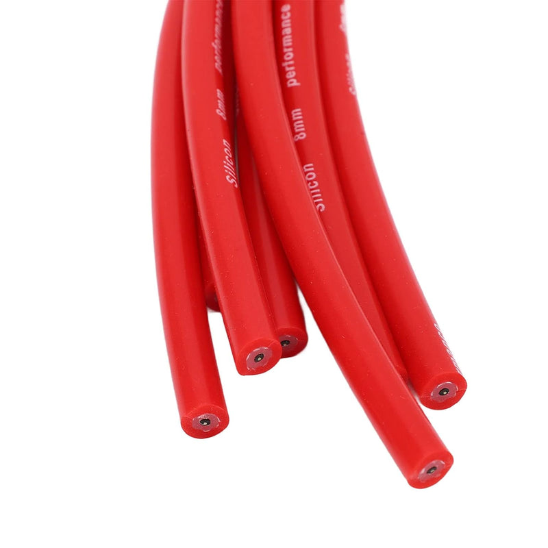 Zündkabel Silikon Rot,Zündkabelsatz,Zündkerzenkabelsatz,Zündkerzenkabelsatz Rot 8 Mm Durchmesser 1 M