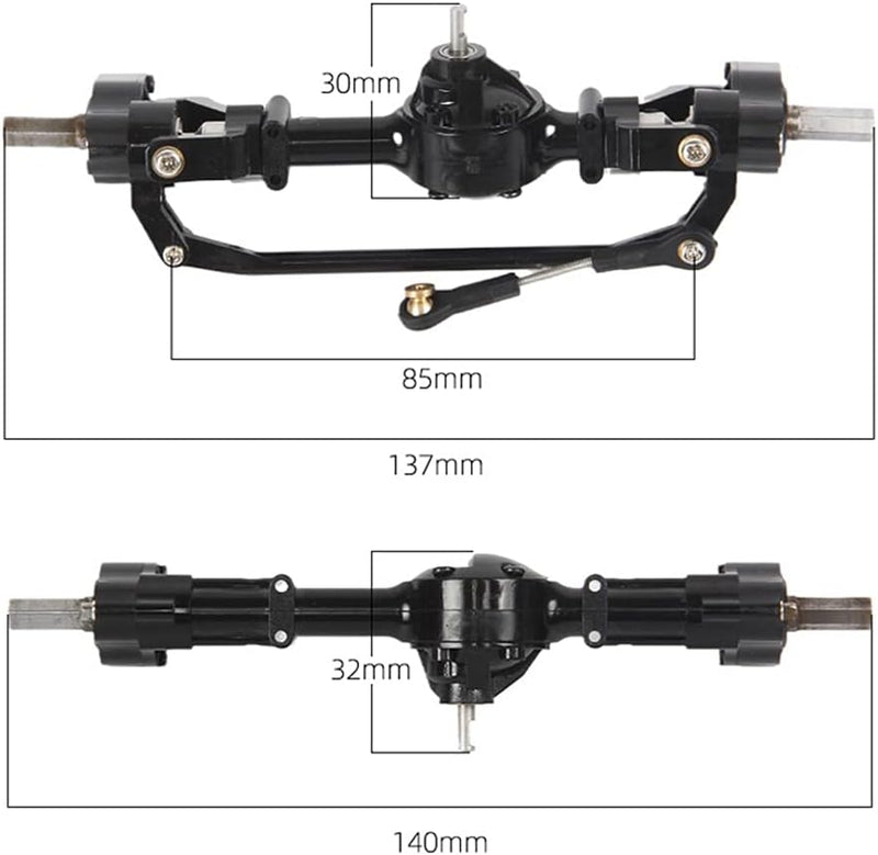 Dasing 2 Stücke Vordere und Hintere Portal Achse für C14 C24 C24-1 C34 C44 B14 B24 1/16 Rc Auto Upgr