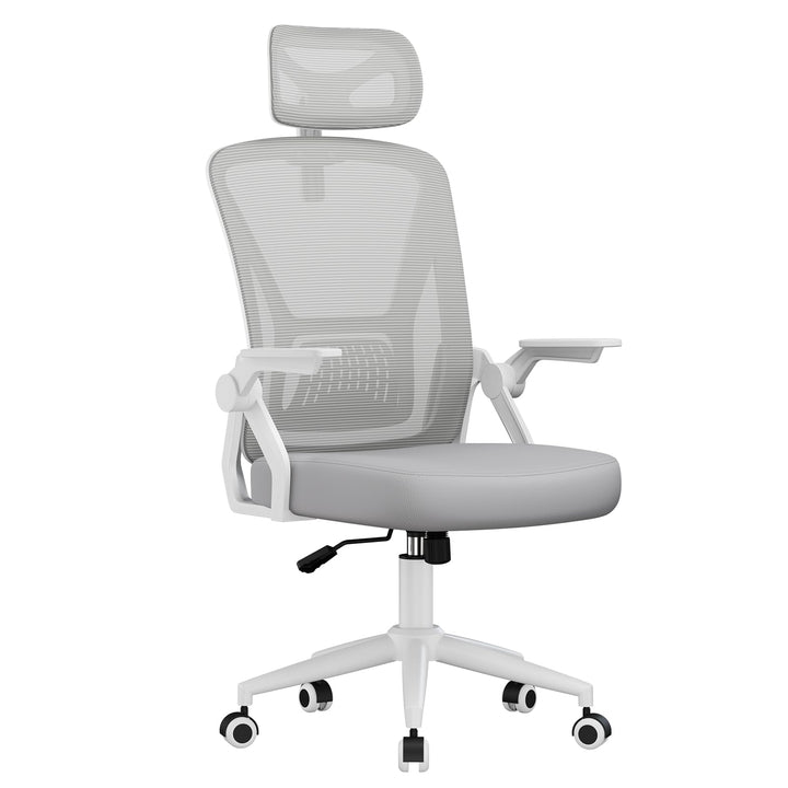 naspaluro Ergonomischer Bürostuhl, Schreibtischstuhl mit 90° Klappbaren Armlehnen, Einzigartige Lend