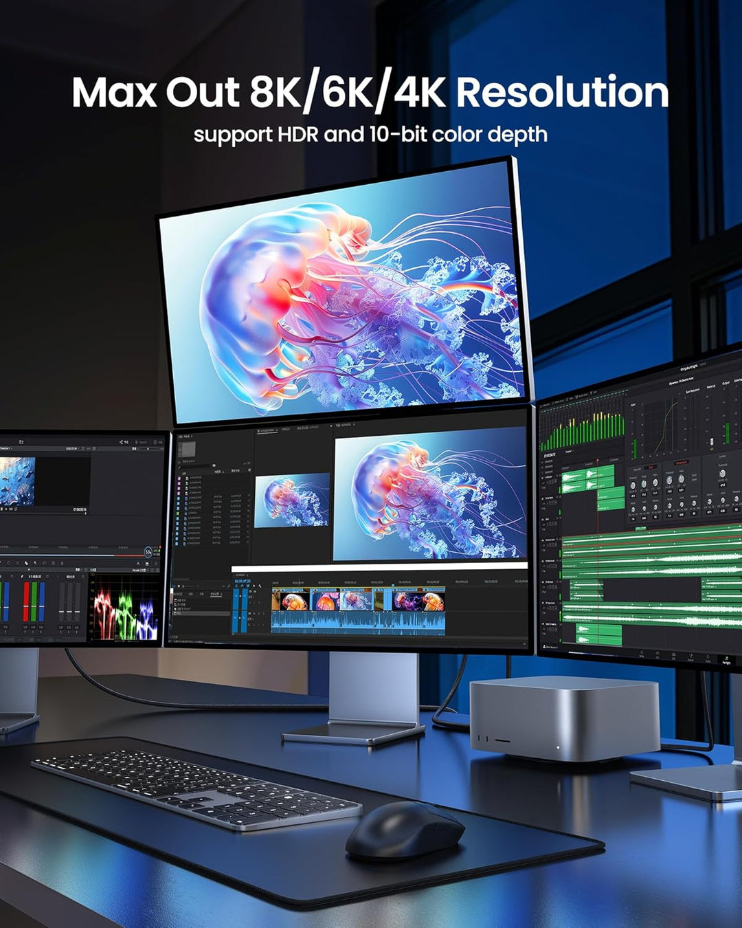 Silkland USB4 Kabel mit Thunderbolt 4 Kabel 2m, 40Gbps Datenkabel, PD3.1 240W 48V 5A Ladekabel, 8K 6