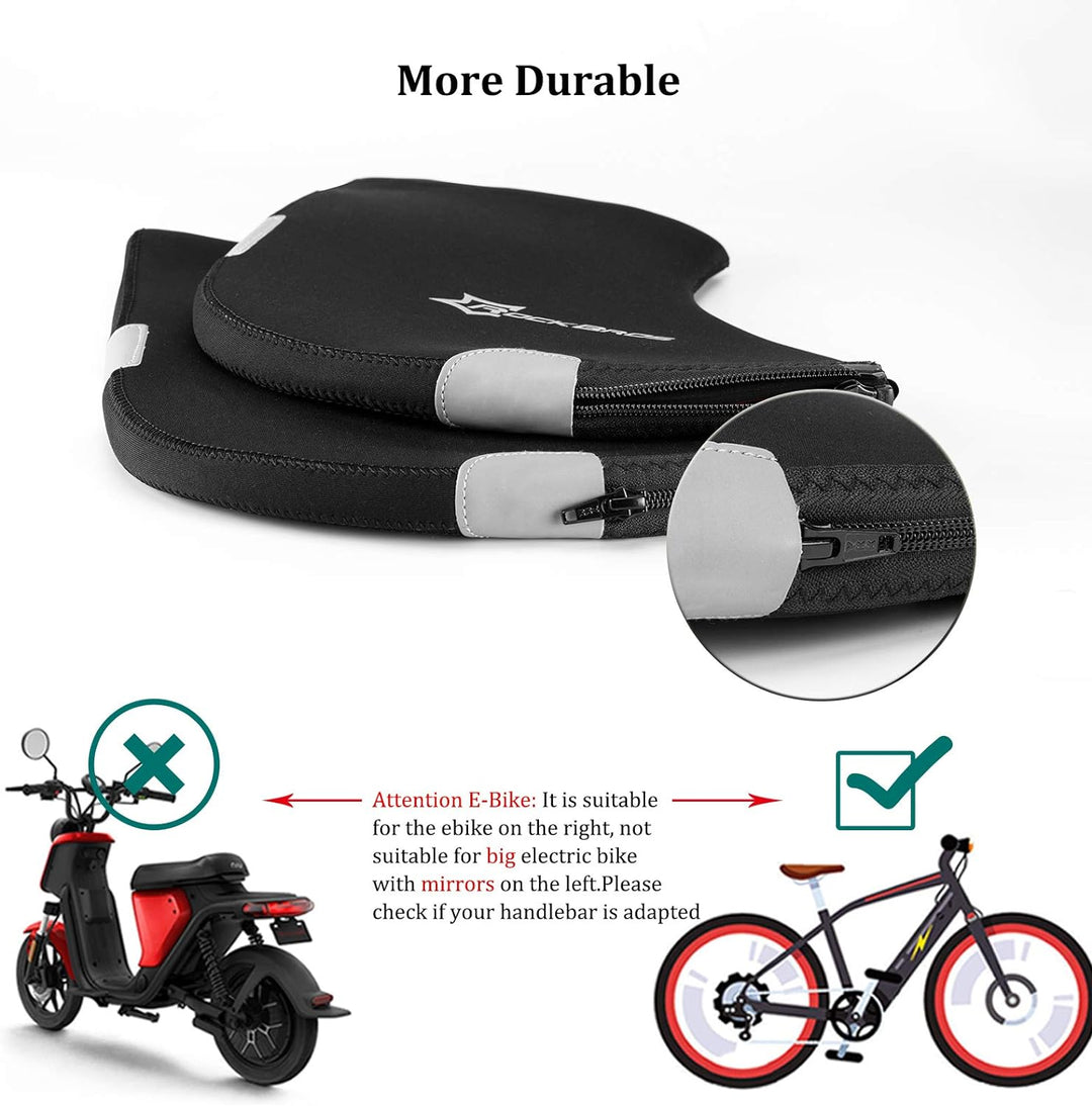 ROCKBROS Lenkerstulpen Lenker Handschuhe für Fahrrad Motorrad Roller Scooter Gefüttert Winddicht Was