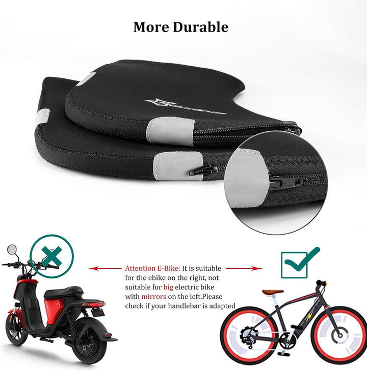 ROCKBROS Lenkerstulpen Lenker Handschuhe für Fahrrad Motorrad Roller Scooter Gefüttert Winddicht Was