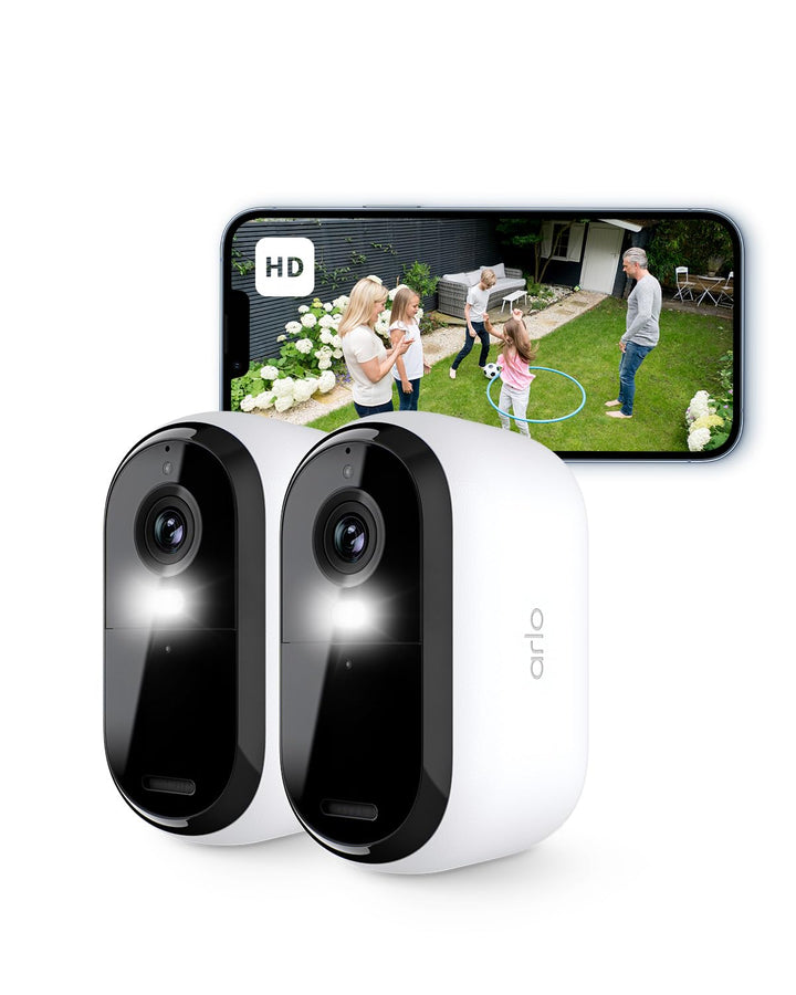 Arlo Essential 2 HD Akku Überwachungskamera Aussen WLAN, Kabellos, 1080p Video, Farbnachtsicht, Lich