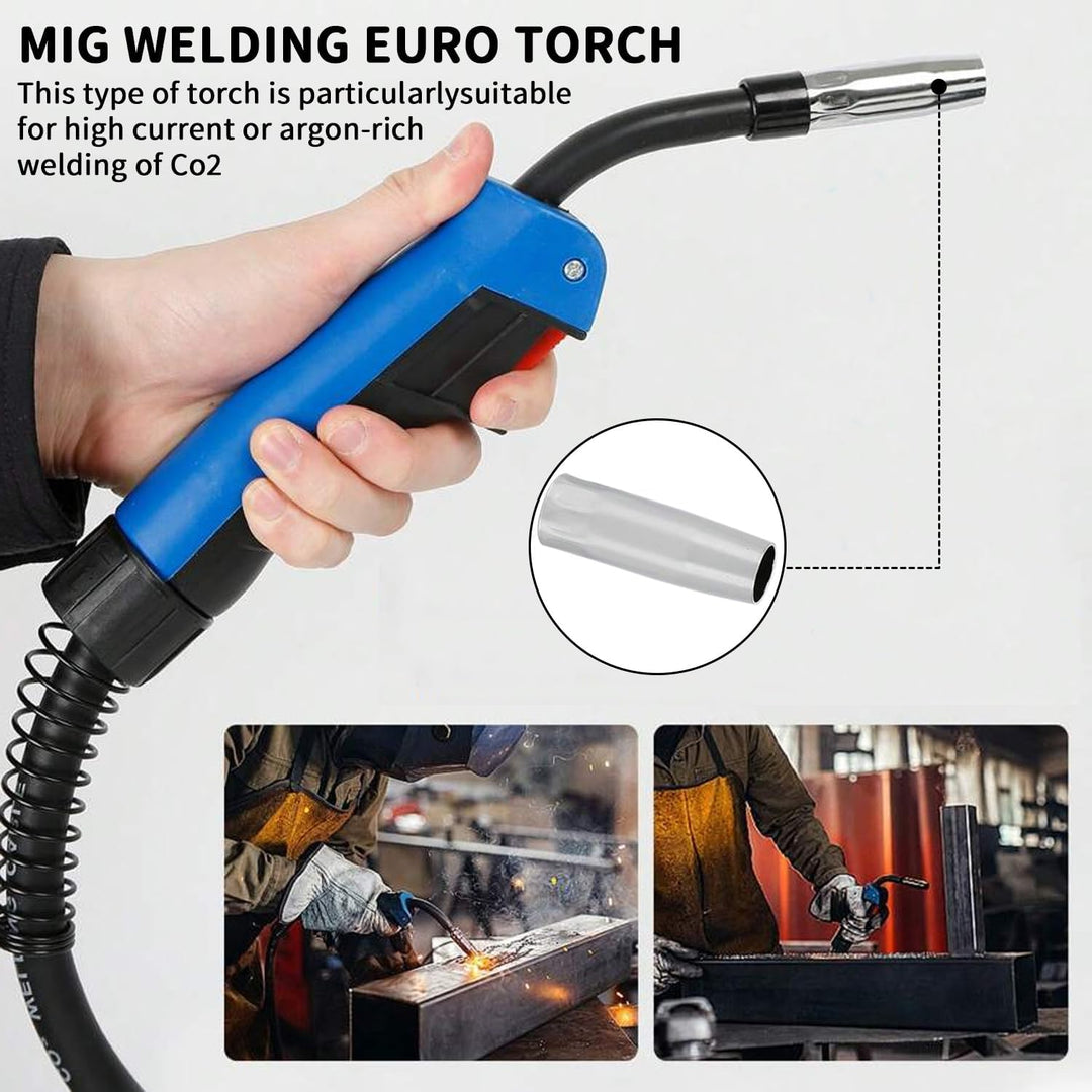 MIG MAG Schweissbrenner MB 15AK, Schlauchpaket Schutzgas 4M, Euro Zentralanschluss, Schweissgerät MI