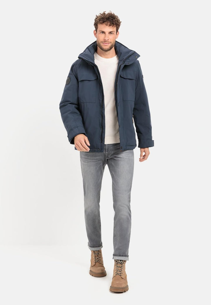 camel active Herren teXXXactive® Funktionsjacke mit Abnehmbarer Kapuze 27 Dunkelblau, 27 Dunkelblau