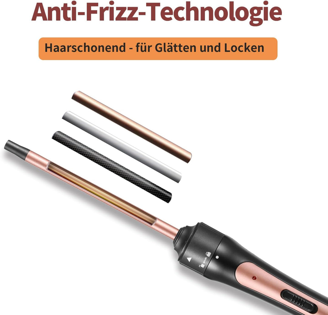 Lockenstab Kleine Locken, Haglater Mini Lockenstab 9mm 80-230℃, keramischer Lockenstab 40s Schnelles