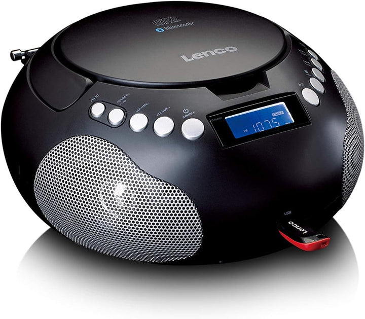 Lenco SCD-331 - tragbares CD-Radio - Bluetooth - USB-Anschluss - programmierbarer Titelspeicher -PLL