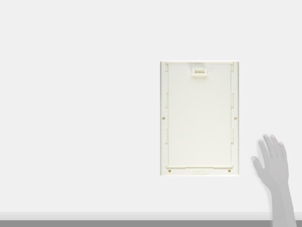 Perfect Pet Multi-Flex-Haustiertür, mittelgross, 16,2 x 28,6 cm Klappengrösse Weiss/Opulenter Garten